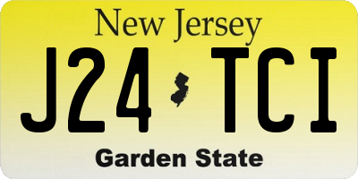 NJ license plate J24TCI
