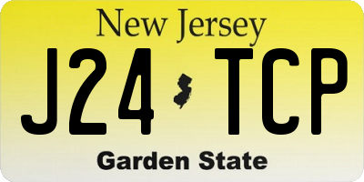 NJ license plate J24TCP