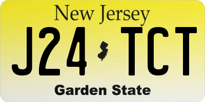 NJ license plate J24TCT