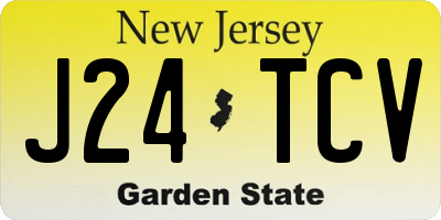 NJ license plate J24TCV