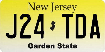 NJ license plate J24TDA