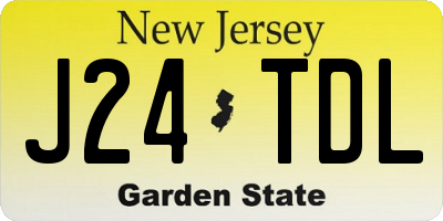 NJ license plate J24TDL