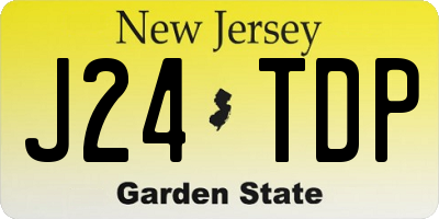 NJ license plate J24TDP