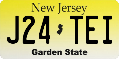 NJ license plate J24TEI