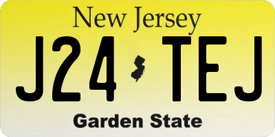 NJ license plate J24TEJ
