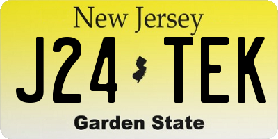 NJ license plate J24TEK