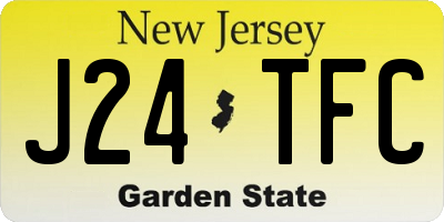 NJ license plate J24TFC