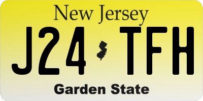 NJ license plate J24TFH