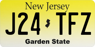 NJ license plate J24TFZ