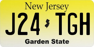 NJ license plate J24TGH
