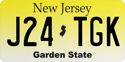 NJ license plate J24TGK