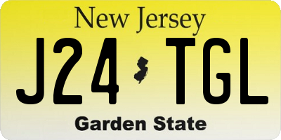 NJ license plate J24TGL