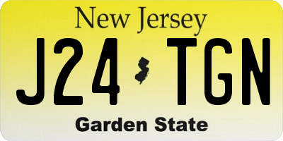 NJ license plate J24TGN