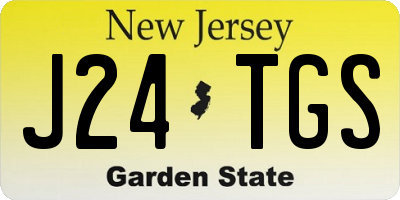 NJ license plate J24TGS