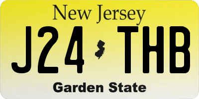 NJ license plate J24THB