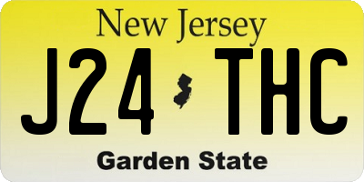 NJ license plate J24THC
