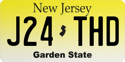 NJ license plate J24THD