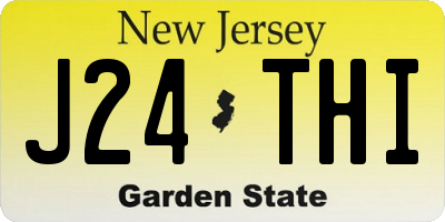 NJ license plate J24THI