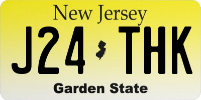 NJ license plate J24THK
