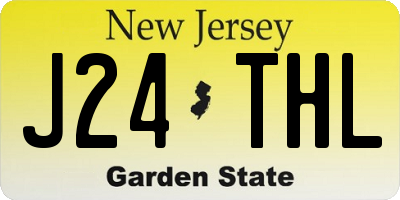 NJ license plate J24THL