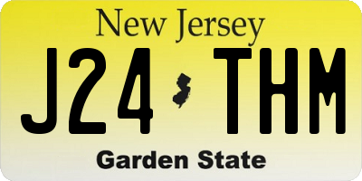 NJ license plate J24THM
