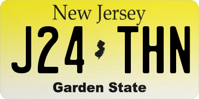 NJ license plate J24THN
