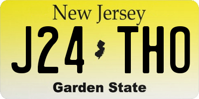 NJ license plate J24THO