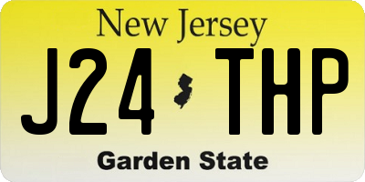 NJ license plate J24THP