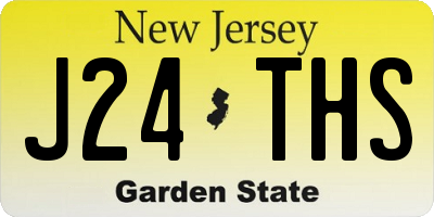 NJ license plate J24THS