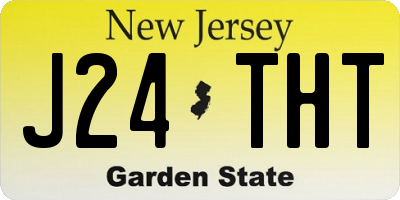 NJ license plate J24THT