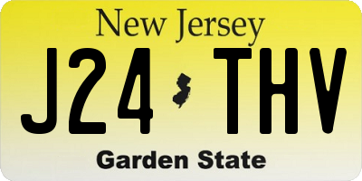 NJ license plate J24THV