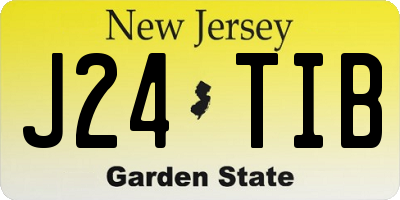 NJ license plate J24TIB
