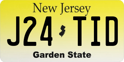 NJ license plate J24TID