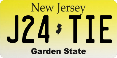 NJ license plate J24TIE