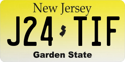 NJ license plate J24TIF