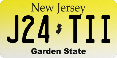 NJ license plate J24TII