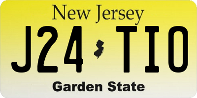 NJ license plate J24TIO