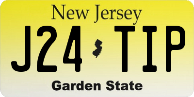 NJ license plate J24TIP