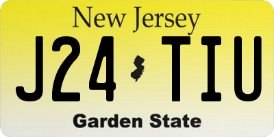 NJ license plate J24TIU
