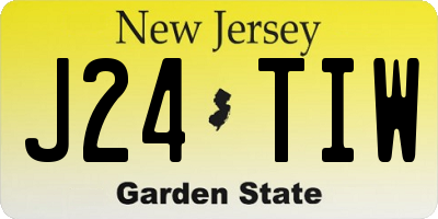 NJ license plate J24TIW