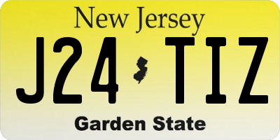 NJ license plate J24TIZ