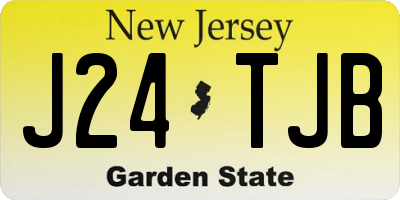 NJ license plate J24TJB