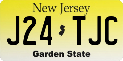 NJ license plate J24TJC