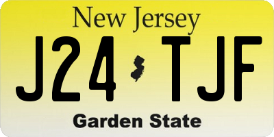 NJ license plate J24TJF