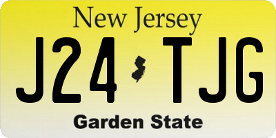 NJ license plate J24TJG