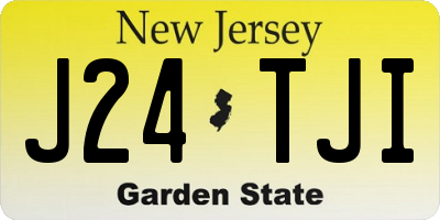 NJ license plate J24TJI