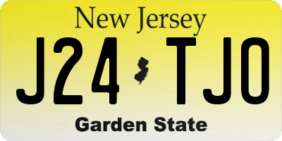 NJ license plate J24TJO