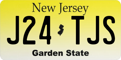 NJ license plate J24TJS