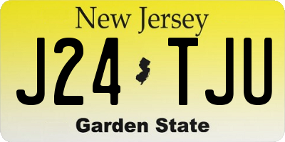 NJ license plate J24TJU