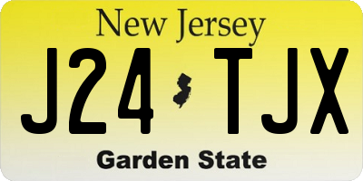 NJ license plate J24TJX